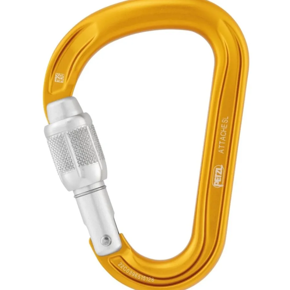Karabijnhaken < Petzl Attache Schroef-Karabijnhaak - geel