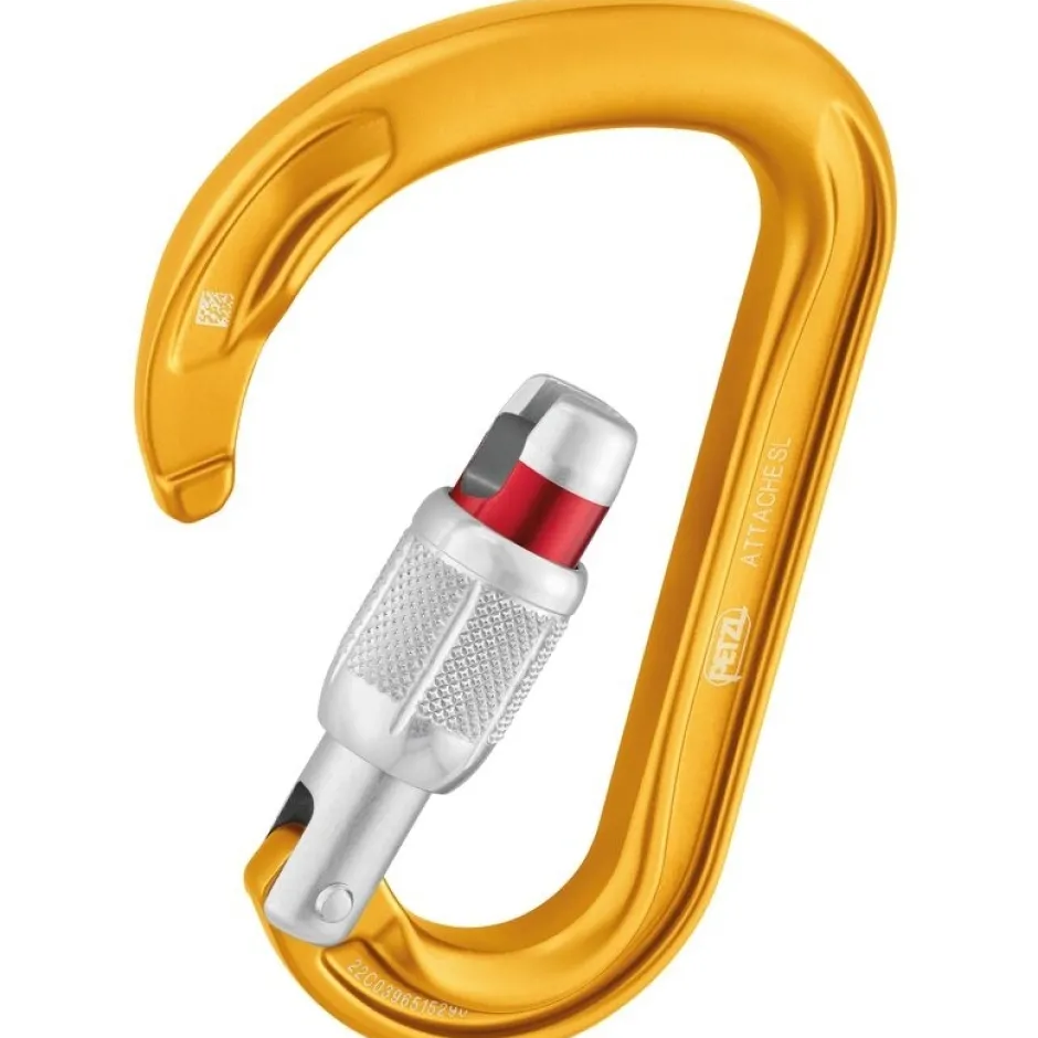 Karabijnhaken < Petzl Attache Schroef-Karabijnhaak - geel