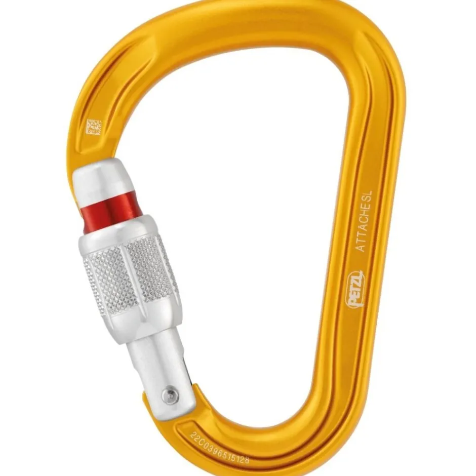Karabijnhaken < Petzl Attache Schroef-Karabijnhaak - geel