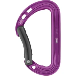 Petzl Spirit - Karabijnhaak - Gebogen Poort - violet