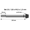 Pitlock Set 23 Steekas12x125mmx1.5mm - zwart