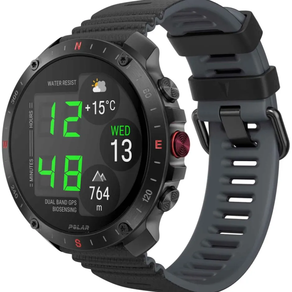 Sporthorloges|Sporthorloges < Polar Grit X2 Pro HR GPS Multisporthorloge + H10 Hartslagsensor - zwart
