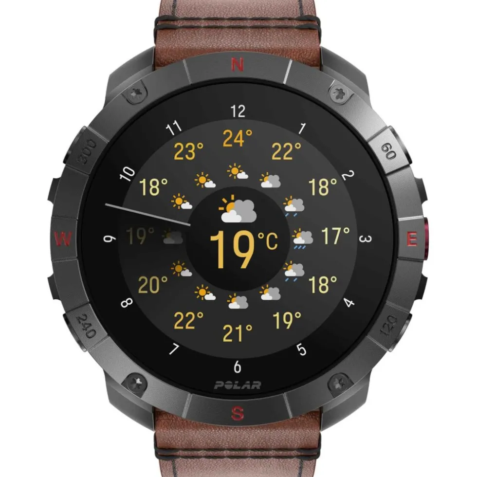 Polar Grit X2 Pro Titanium GPS Multisporthorloge - Brons (Leren Polsband)