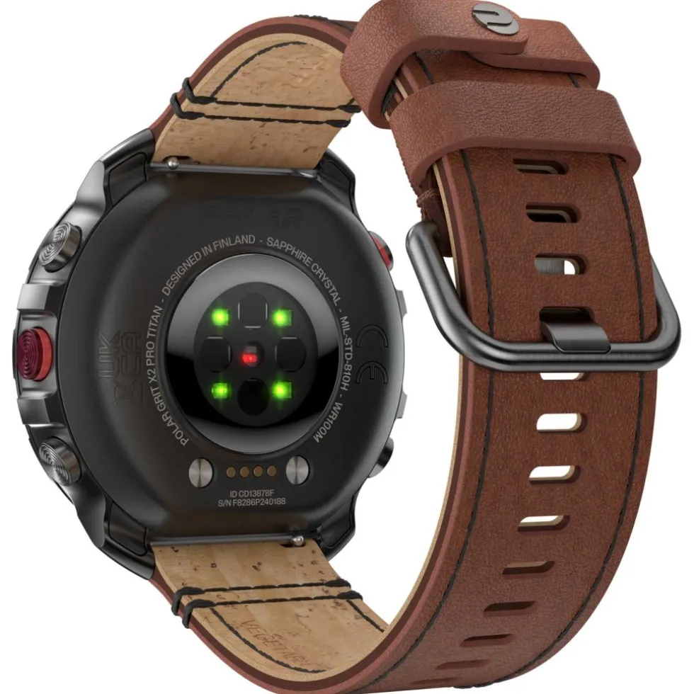 Polar Grit X2 Pro Titanium GPS Multisporthorloge - Brons (Leren Polsband)