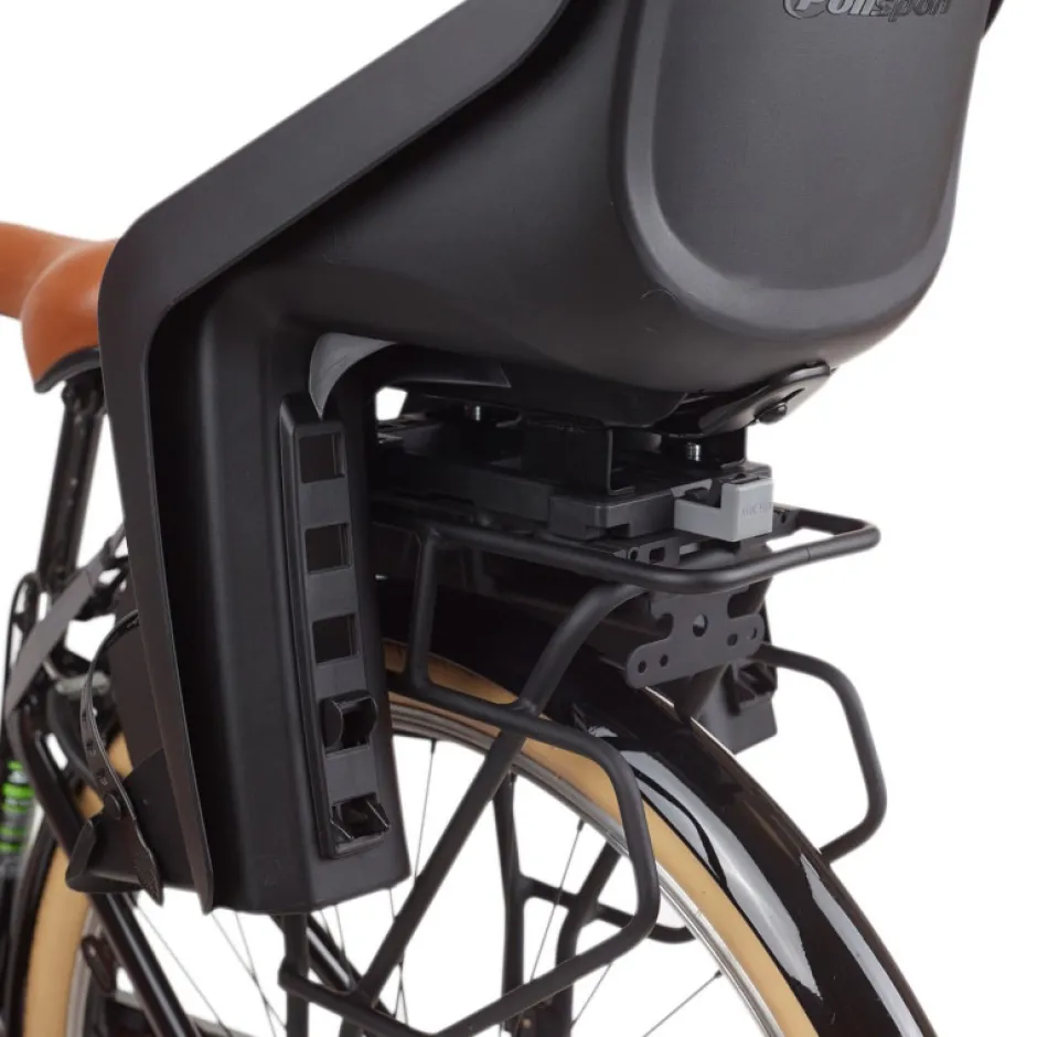 Kinderzitjes < Polisport Bubbly Maxi MIK HD Fietsstoeltje voor Kinderen voor Bagagedrager - zwart/donkergrijs