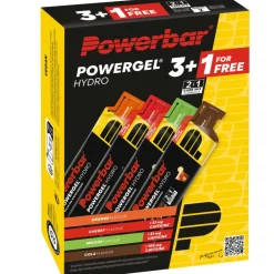 Powerbar PowerGel Hydro Multiflavour Pack - Koolhydraatgel - 3 + 1 gratis (67ml elk)