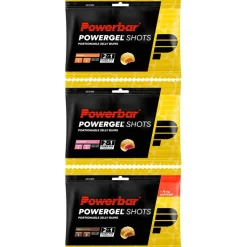 Outdoor Maaltijden < Powerbar PowerGel Shots - Koolhydraatrijke gummibeertjes - 12x60g
