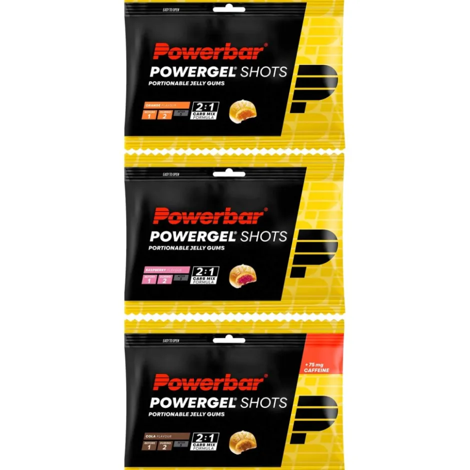 Outdoor Maaltijden < Powerbar PowerGel Shots - Koolhydraatrijke gummibeertjes - 12x60g
