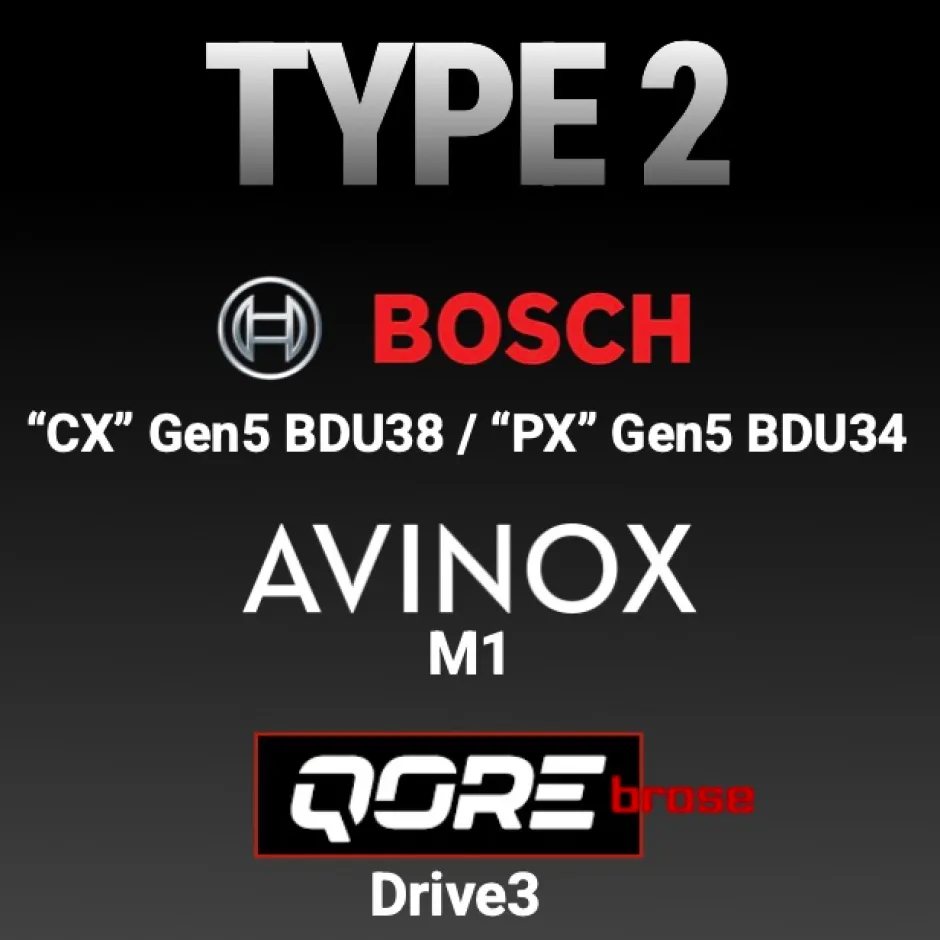 E-Bike Aandrijving < praxis works E-Crank Crankarmen - EC-Type2 | voor Bosch (Gen. 5), Avinox, QORE, Specialized (Levo 4)