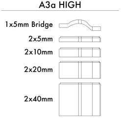 Profile Design Riser Kit - A3A | High | Aluminium | voor Wing 20c+/Ultimate