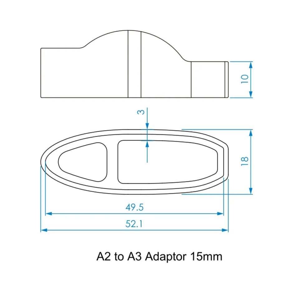 Opzetsturen|Opzetsturen < Profile Design Riser Kit - Adapters | Aeria Ultimate Houder naar A3 | Aluminium