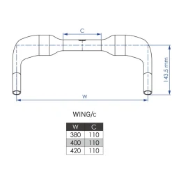 Profile Design Wing/c Basisstuur - 31.8 | Carbon
