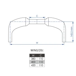 Profile Design Wing/20c Basisstuur - 31.8 | Carbon