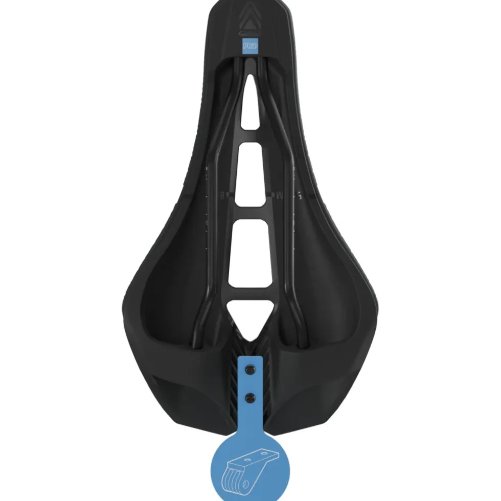 PRO Stealth 3D Zadel - Performance | Roestvrij Staal Rails - 152mm | zwart