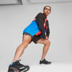 Jassen & Vesten < Puma Ultraweave Hardloopjack Heren - Black-Ultra Blue