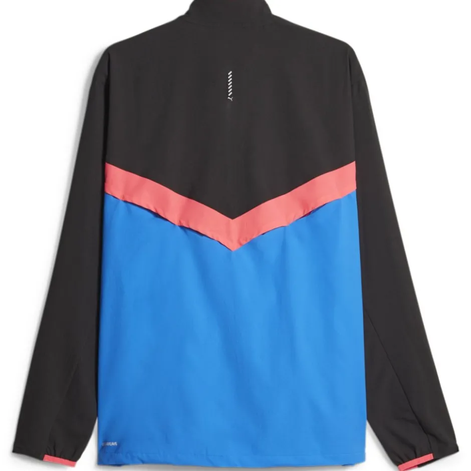 Jassen & Vesten < Puma Ultraweave Hardloopjack Heren - Black-Ultra Blue