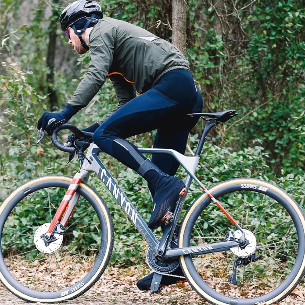 Q36.5 Adventure Winter Fietsbroek met Bretels Heren - zwart