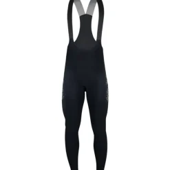 Q36.5 Gregarius Grid Skin Winter Fietsbroek met Bretels Heren - zwart