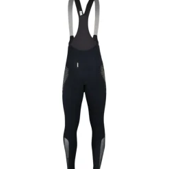 Q36.5 Gregarius Grid Skin Winter Fietsbroek met Bretels Heren - zwart
