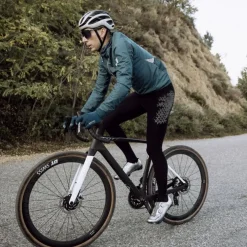 Q36.5 Gregarius Grid Skin Winter Fietsbroek met Bretels Heren - zwart