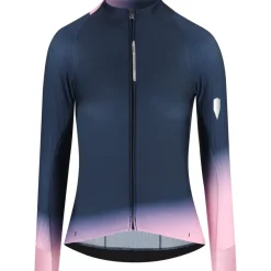 Q36.5 Gregarius Hybrid Collar Fade Fietsshirt met Lange Mouwen Dames - nautica blue