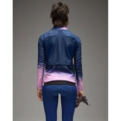 Q36.5 Gregarius Hybrid Collar Fade Fietsshirt met Lange Mouwen Dames - nautica blue