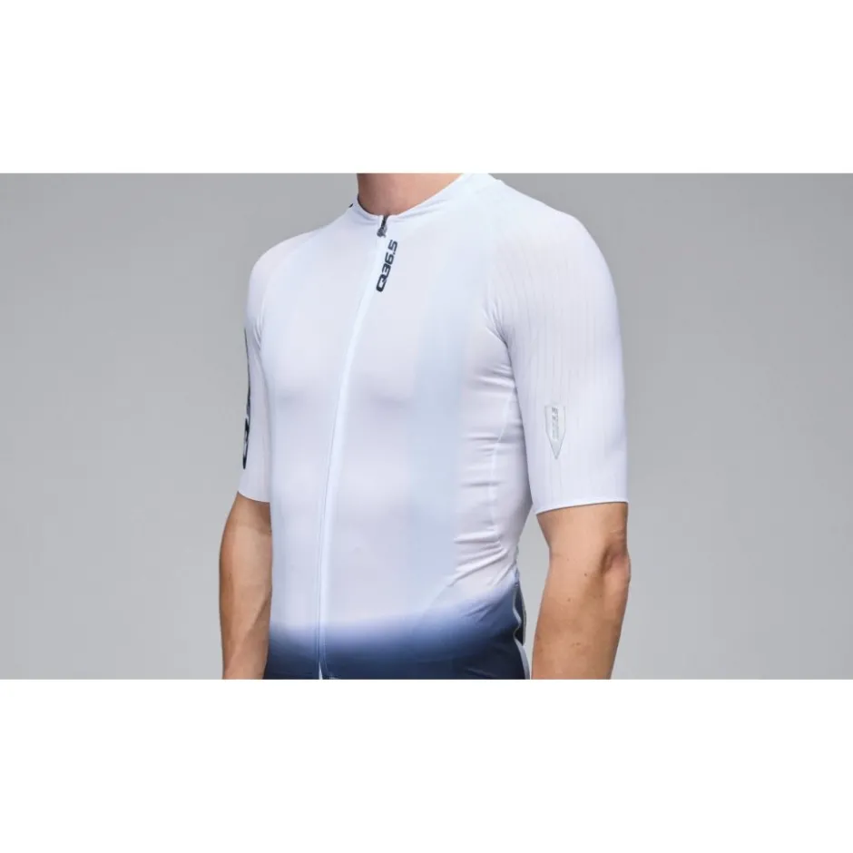 Wielershirts < Q36.5 Gregariu Pro Coar Fade ignature Korte ouw hirt heren - white