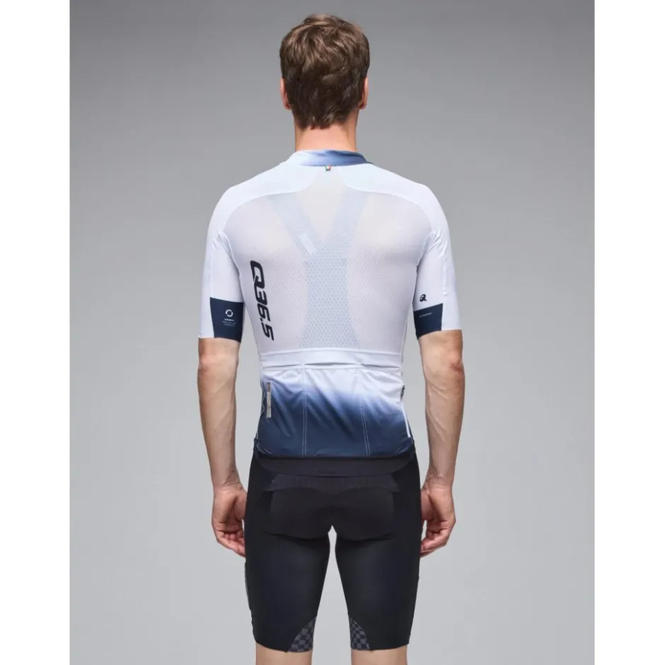 Wielershirts < Q36.5 Gregariu Pro Coar Fade ignature Korte ouw hirt heren - white