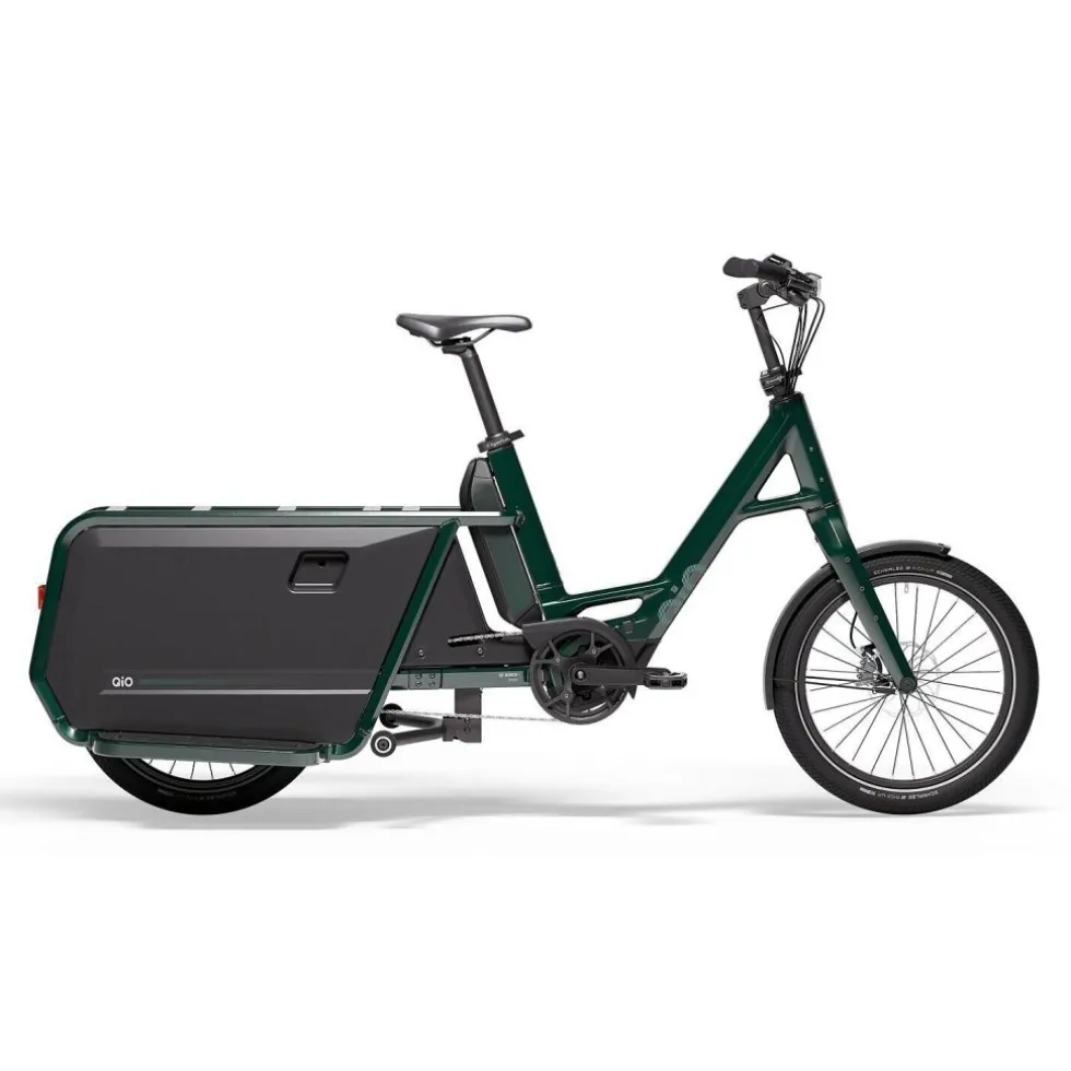 QiO LONG P9 | 1x9 Shimano CUES - 20" Elektrische Bakfiets - 2026 - forest green glossy