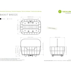 Achtermanden < Racktime BASKIT Breeze Bagagedrager Fietsmand - 25L - zilver