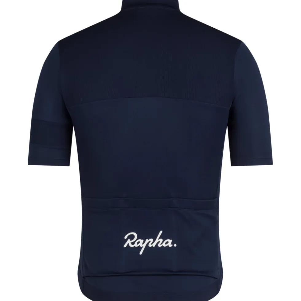 Rapha Brevet E. Fietsshirt met Korte Mouwen Heren - dark navy/white