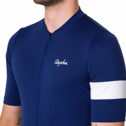 Rapha Core Fietsshirt met Korte Mouwen Heren - navy/white