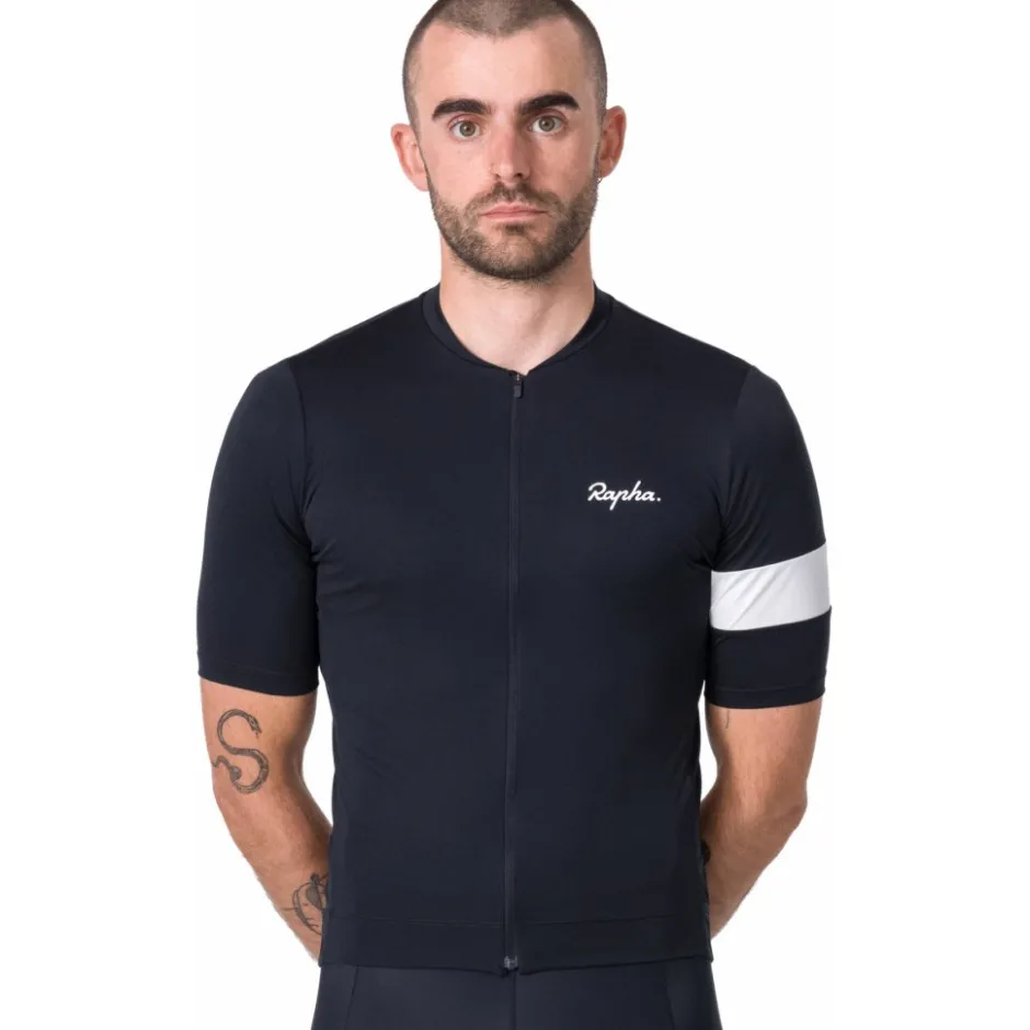 Wielershirts < Rapha Core Fiethirt et Korte ouwen Heren - zwart/wit
