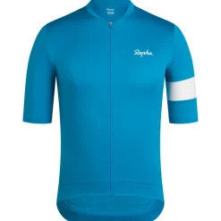 Rapha Core Fietsshirt met Korte Mouwen Heren - teal blue/white