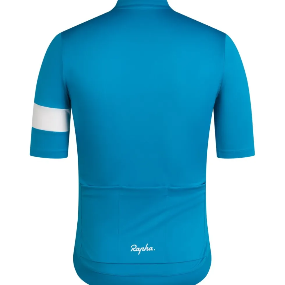 Rapha Core Fietsshirt met Korte Mouwen Heren - teal blue/white