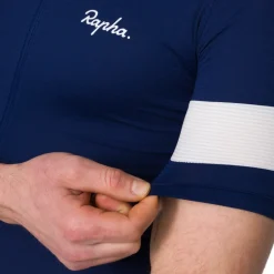 Rapha Core Lightweight Fietsshirt met Korte Mouwen Heren - navy/white