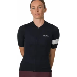 Rapha Core Lightweight Fietsshirt met Korte Mouwen Dames - zwart/wit
