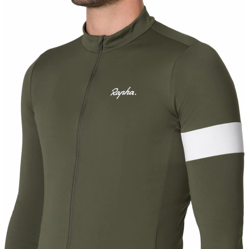 Rapha Core Thermal Fietsshirt met Lange Mouwen Heren - deep depths/white alyssum