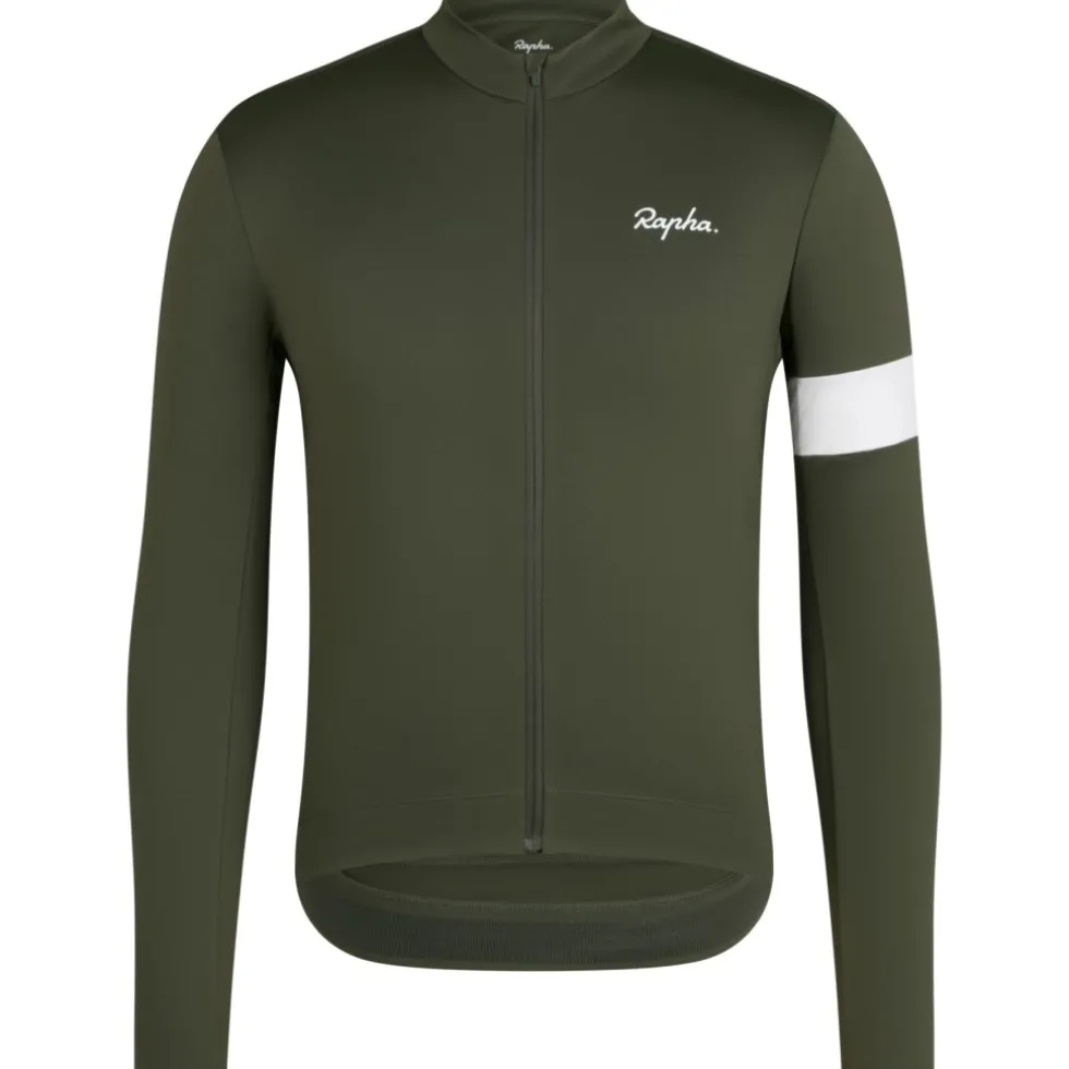 Rapha Core Thermal Fietsshirt met Lange Mouwen Heren - deep depths/white alyssum