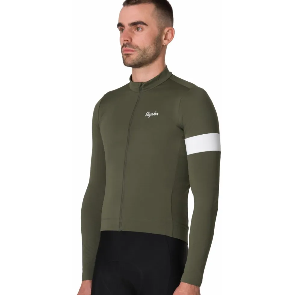 Rapha Core Thermal Fietsshirt met Lange Mouwen Heren - deep depths/white alyssum