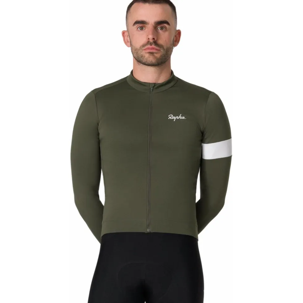 Rapha Core Thermal Fietsshirt met Lange Mouwen Heren - deep depths/white alyssum