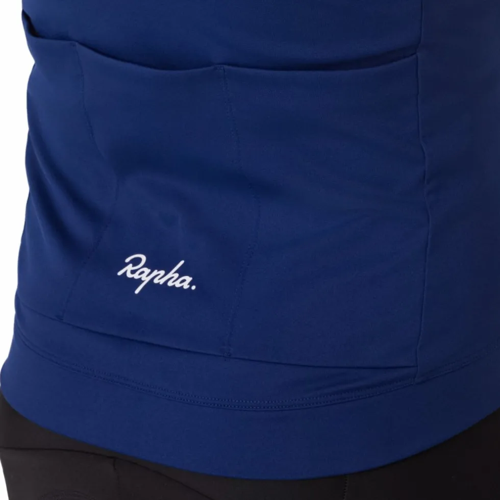 Rapha Core Thermal Fietsshirt met Lange Mouwen Heren - navy/white
