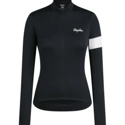 Rapha Core Thermal Fietsshirt met Lange Mouwen Dames - zwart/wit