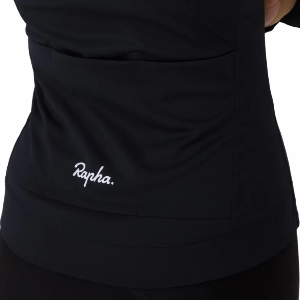Rapha Core Thermal Fietsshirt met Lange Mouwen Dames - zwart/wit