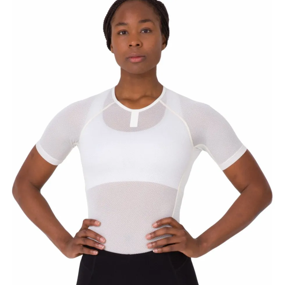 Rapha Lightweight Hemd met Korte Mouwen Dames - wit/wit