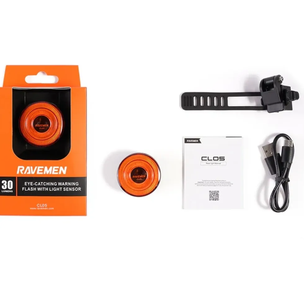 Ravemen CL05 Fietslamp Achteraan - Zwart