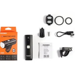 Ravemen K1800 Fietslamp Vooraan - Zwart