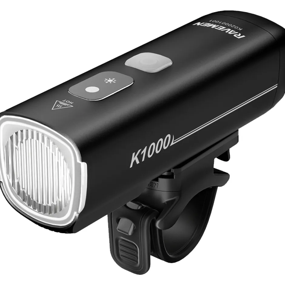 Voorlampen|Verlichting < Ravemen K1000 Fietslamp Vooraan - Zwart