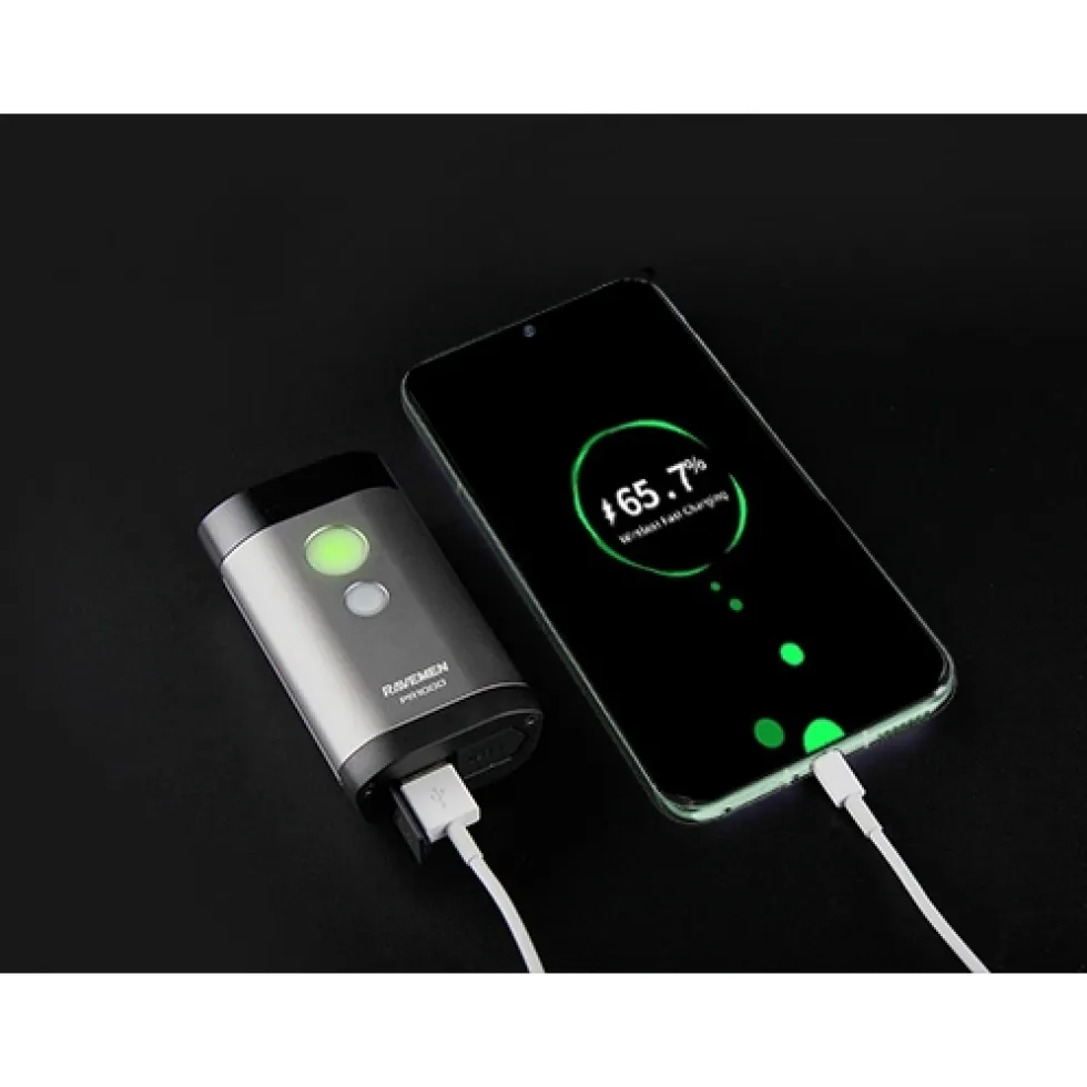 Ravemen PR1000 Fietslamp Vooraan - Grijs