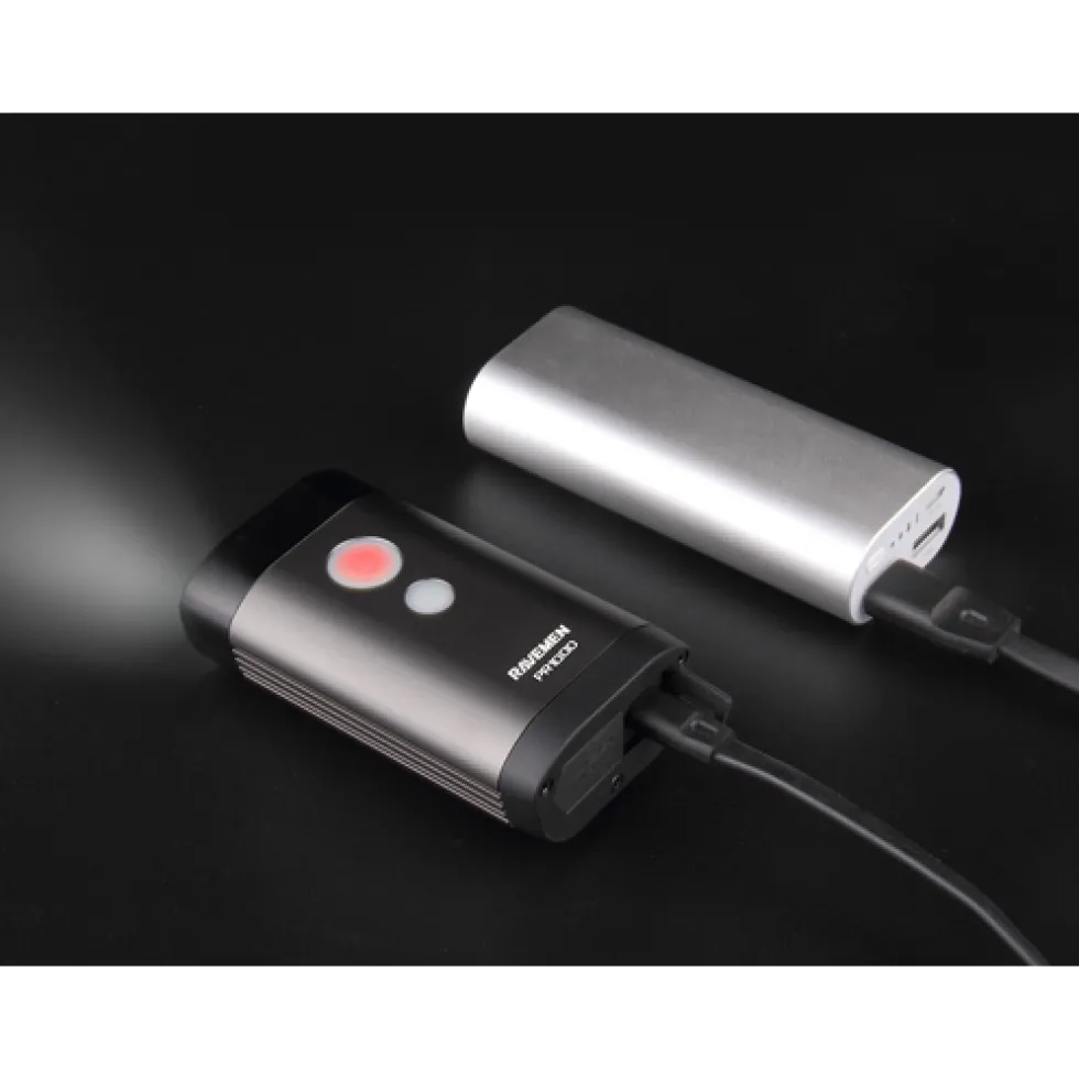 Ravemen PR1000 Fietslamp Vooraan - Grijs